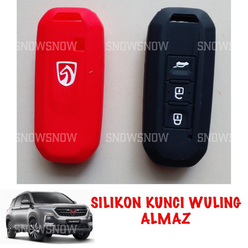 Silikon Kunci Remote Remot Wuling Almaz Hitam Merah