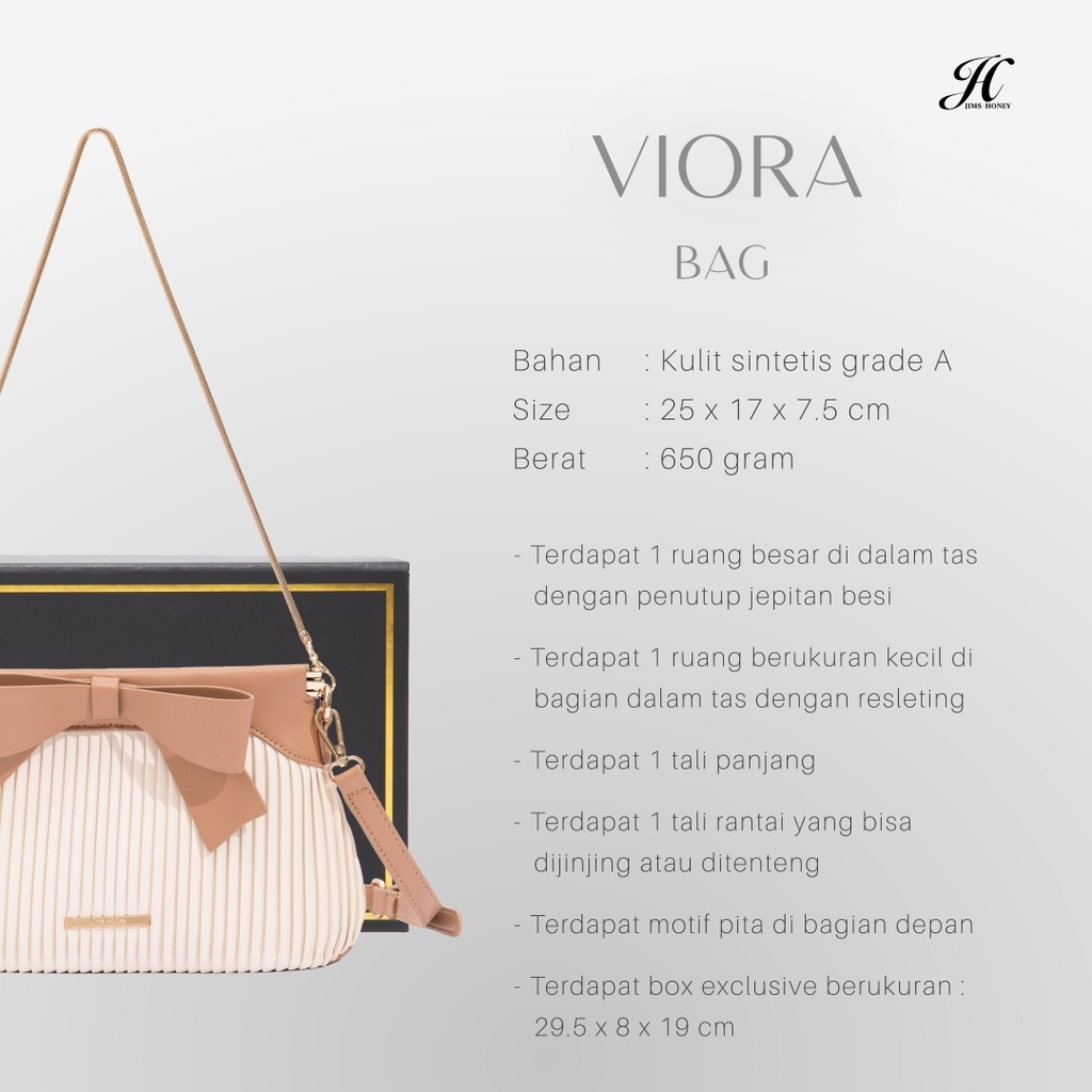 TAS WANITA VIORA BAG JIMS HONEY ORIGINAL (FREE EXCLUSIVE BOX)