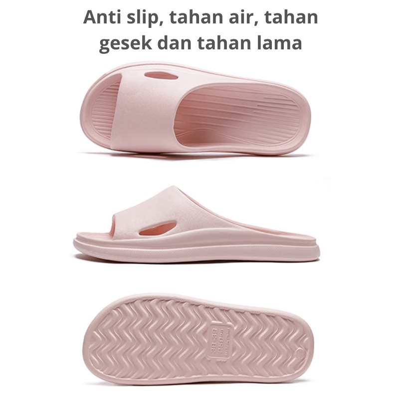 Mainland Sandal Karet Slip On Pria Wanita Sandal Kamar Mandi Sandal Rumah Unisex HSN102