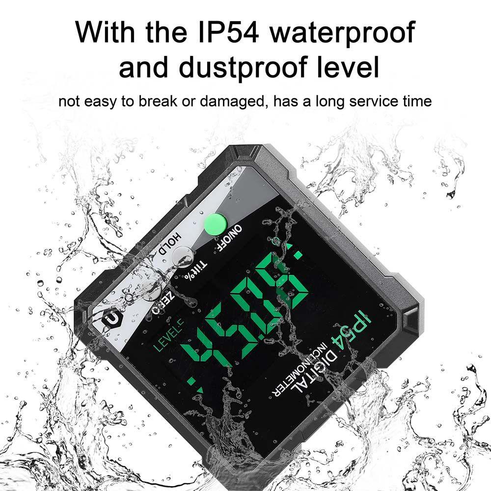 Solighter Digital Inclinometer Protractor Layar LCD Tahan Air Portabel