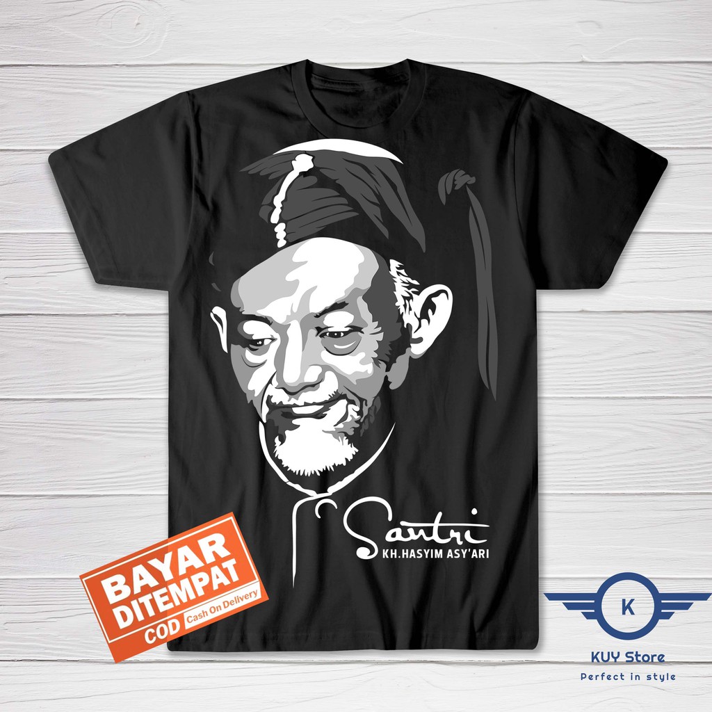 Kaos Tokoh Nasional Kaos Ulama Kaos mbah Hasyim Asy'ari Kaos syi'ar harga tidak ambil untung