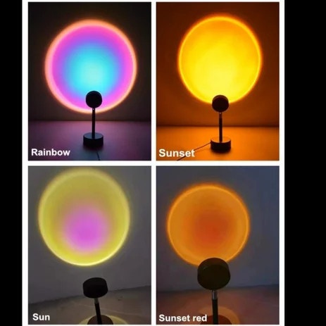 Lampu Sunset LED Lampu Tidur Proyektor Fill Night Lamp Plus Tripod