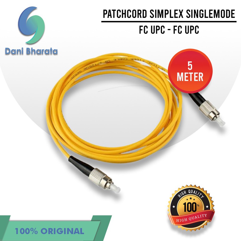 Kabel Patch Cord Patchcord FC to FC Simplex SM 5 Meter