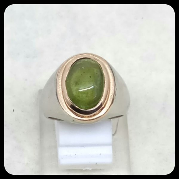 CINCIN BATU AKIK PERMATA NATURAL GREEN SAFIR / SHAPPIRE HIGH QUALITY PREMIUM KANTORAN