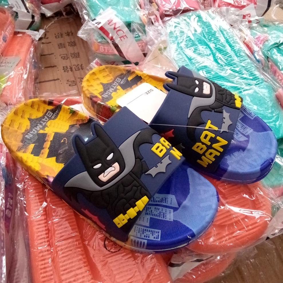 Sandal Selop anak karakter BATMAN S-6088-x1 size 24-35/ sandal anak laki-laki ▪ ABU.