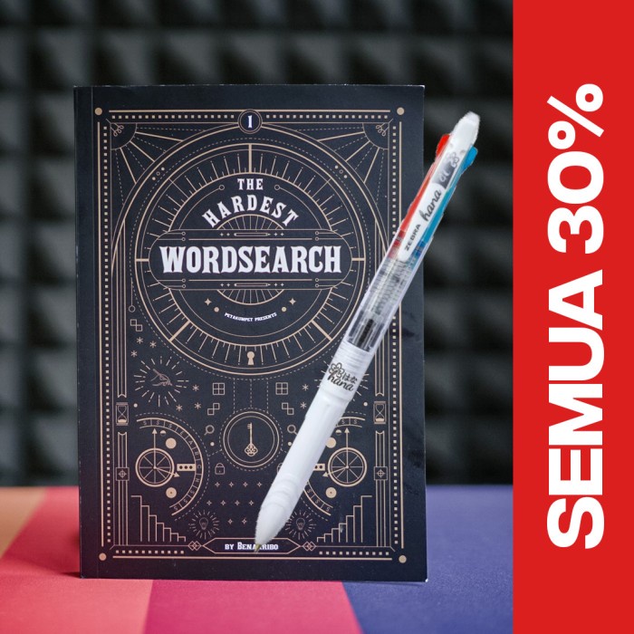 

Paket: The Hardest Wordsearch + Pulpen 4 Warna!
