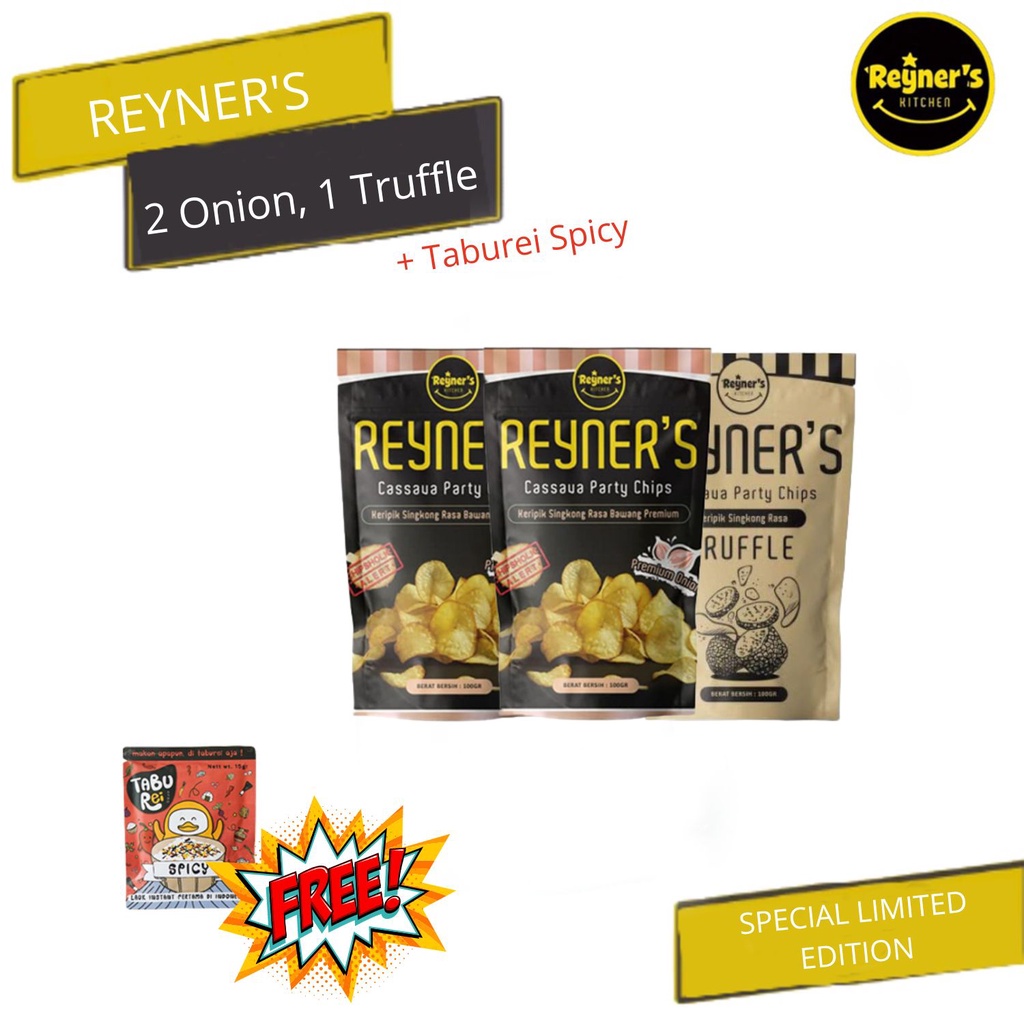 

Reyner's Bundling 3 (2 Onion + 1 Truffle) Free Taburei Spicy