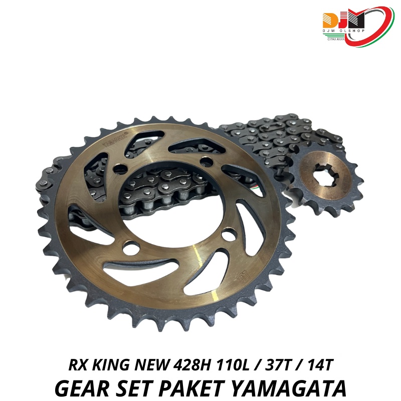 Gear Set Paket RX KING NEW 3KA 428H 110L 37T 14T Original Yamagata