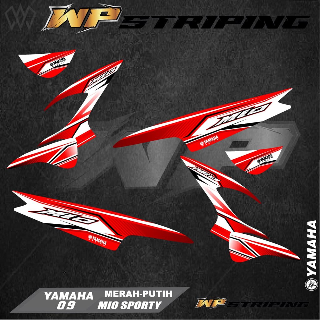 Stiker Striping MIO SPORTY / Sticker Variasi List Skotlet Motor Yamaha MIO SPORTY / 09