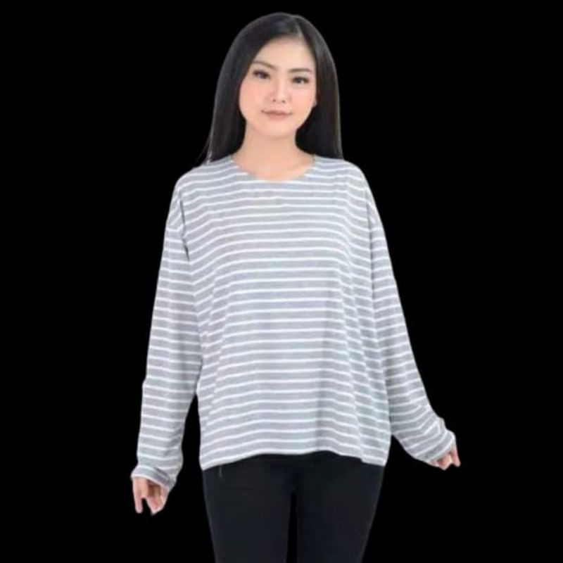 SALE... Kaos cewek Lengan Panjang Salur