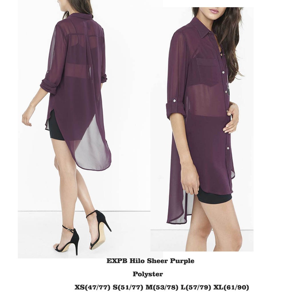 Kemeja Hilo Sheer Express Purple