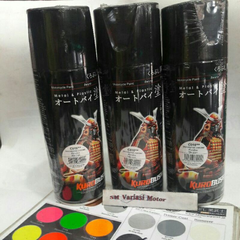 Pilok Samurai Decorative Chrome CO18 400ml - Pilox Samurai Paint Chrome Krum Cat Semprot