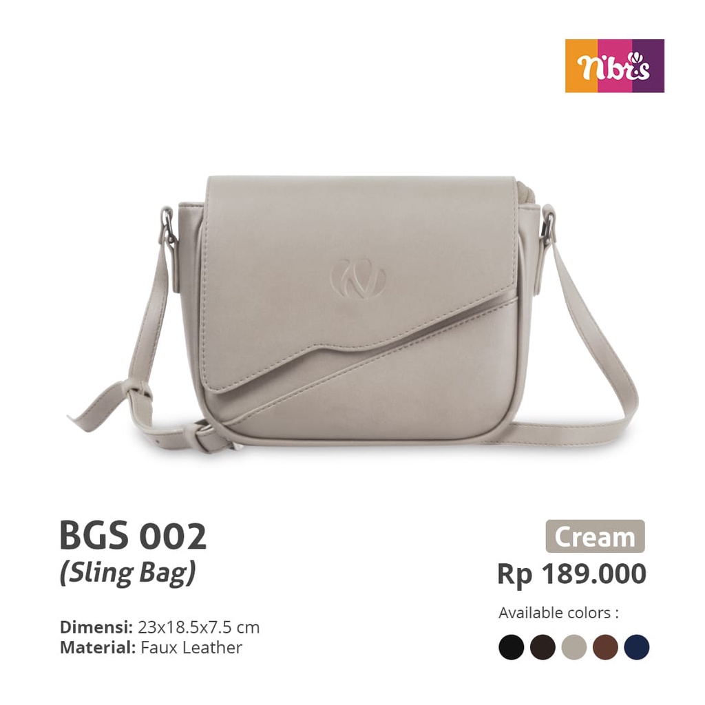 Nibras Sling Bag BGS 002 Tas NBRS Terbaru Simple Kekinian