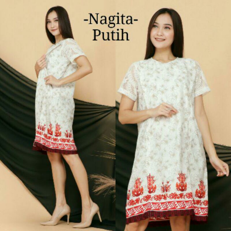 Dress batik kerja hamil.batik menyusui bukaan samping.baju pesta batik menyusui