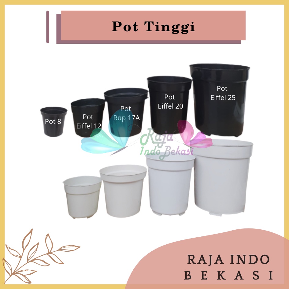 Pot Tinggi 8 10 12 15 18 20 25 Hitam Putih Pot Pirus Tirus Putih 10 12 13 15 18 20 21 24 25 Pot Tinggi Plastik Putih Besar 20 30 50 Cm Besar Murah