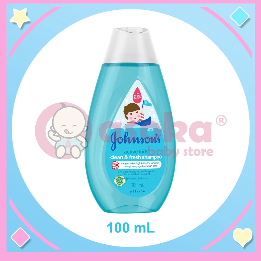 Johnson's Active Kids Clean Fresh Shampoo Botol 100 ml / 200 ml ASOKA