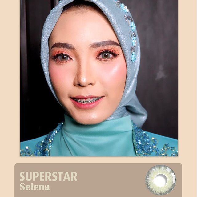[PILIH LOKAL] BUY 1 FREE 6 ITEM Superstar Selena softlens warna bulanan