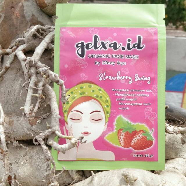 MASKER ORGANIK STRAWBERRY / MASKER ORGANIK MURAH / MASKER ORGANIK STROBERI