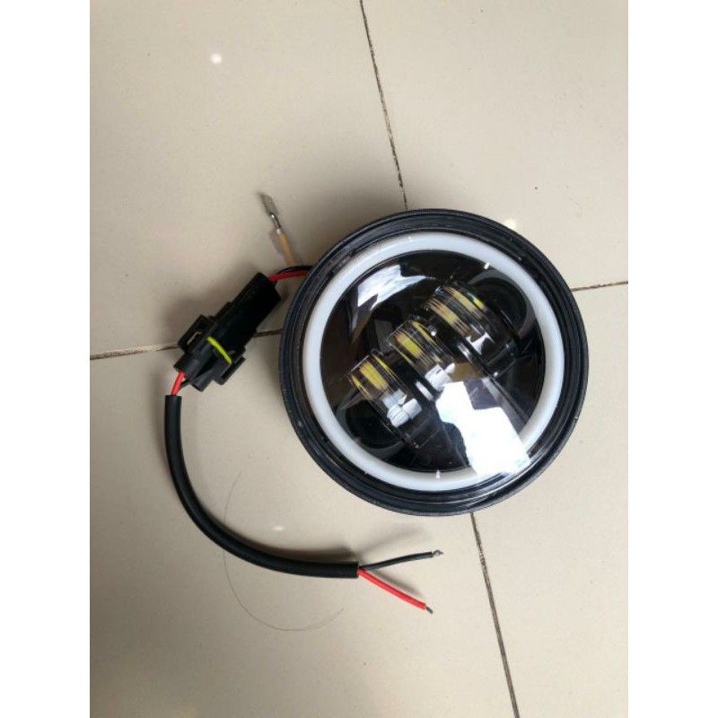 DAYMAKER 4.5 INCH HONDA C70 IMPORT DOT SAE HELO RING DAN POLOS C70 C50 C90 VESPA OLD redlektor  lamp