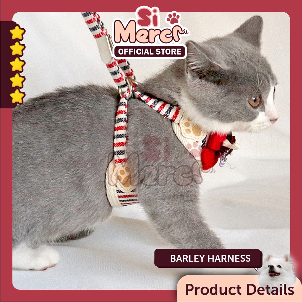 Barley Harness Baju Kucing/ Harness Premium Kucing/ Harness Anjing Kucing / Tali Kucing / Harness Kucing Lucu / Baju Kucing Lucu