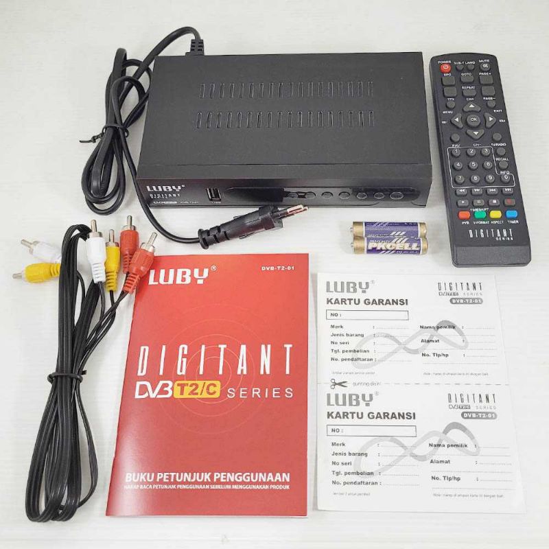 Set Top Box Luby DVB-T2-01 Full HD 1080p SNI STB TV Digital Receiver