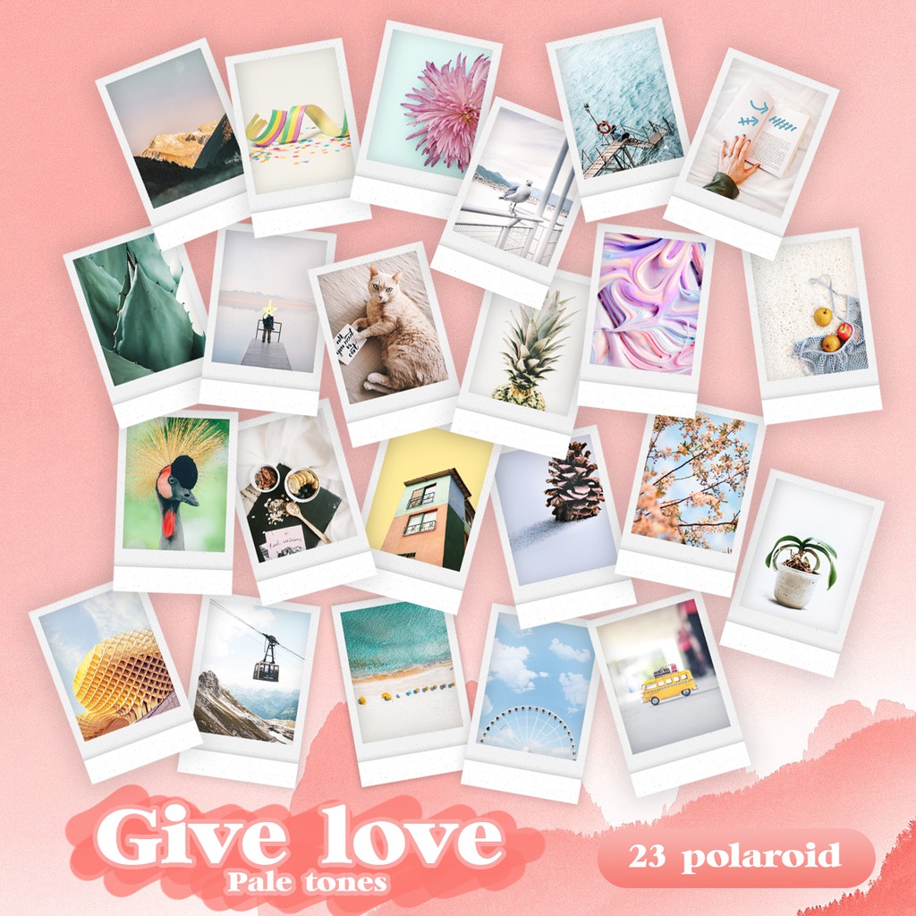 wall decor polaroid Give love pale tones ver 23 wall decor polaroid Give love pale tones ver 23