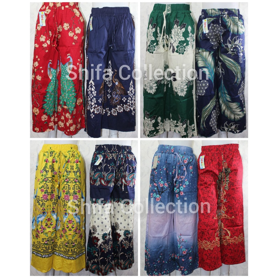 Celana Kulot Batik Panjang Katun Streach (All Size Dewasa)