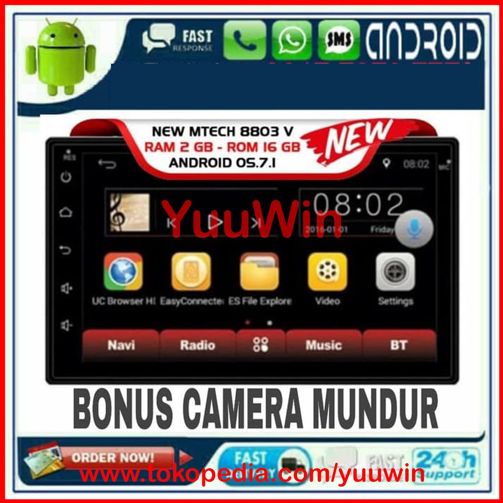 HEAD UNIT TAPE MOBIL ANDROID MTECH 8803 MIRRORLINK