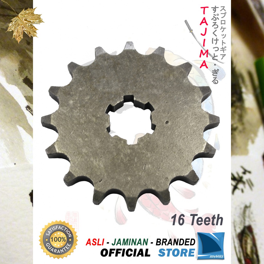 Gigi Tarik 8T ~ 16T YAMAHA RX King, RX 100, RX Spesial Gir Depan - Front Sprocket Gear TAJIMA
