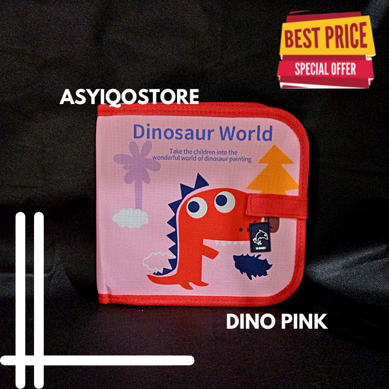 Mainan Edukasi Anak Perempuan Laki Laki Balita 4 Tahun Buku Menggambar Untuk Cewek Cowok FREE SPIDOL-Dino Pink