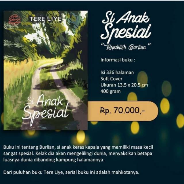 BUKU NOVEL TERE LIYE SI ANAK SPESIAL