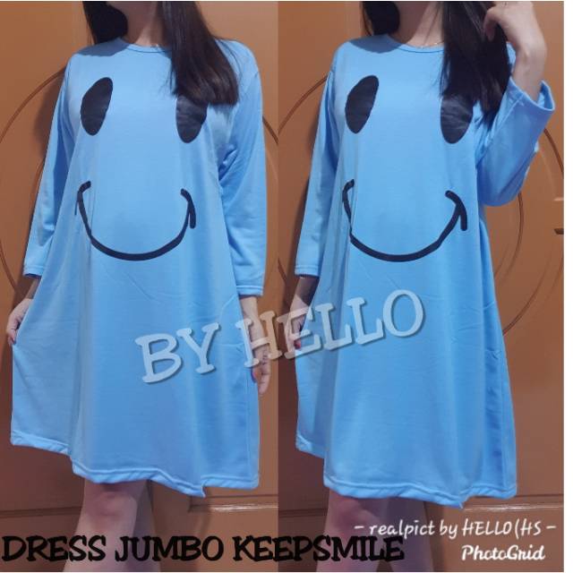 DRESS OVERSIZE JUMBO FIT XL KEEPSMILE REALPICT