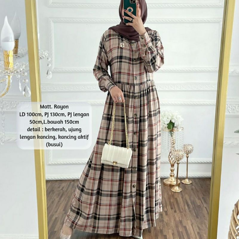 ASTRID MAXI DRESS RAYON ARMOR PREMIUM-Astrid dress moca