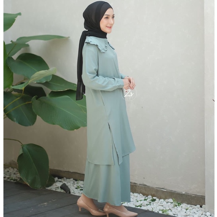 Nayl Set rok -Long Tunik- Setelan Rok - Set Tunik Terbaru