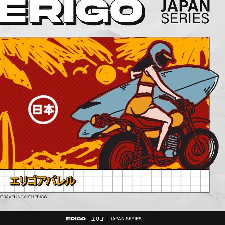 [titleawal] Jaket parasut anti air coach Jacket Fujima bike cream+Jaket Erigo pria