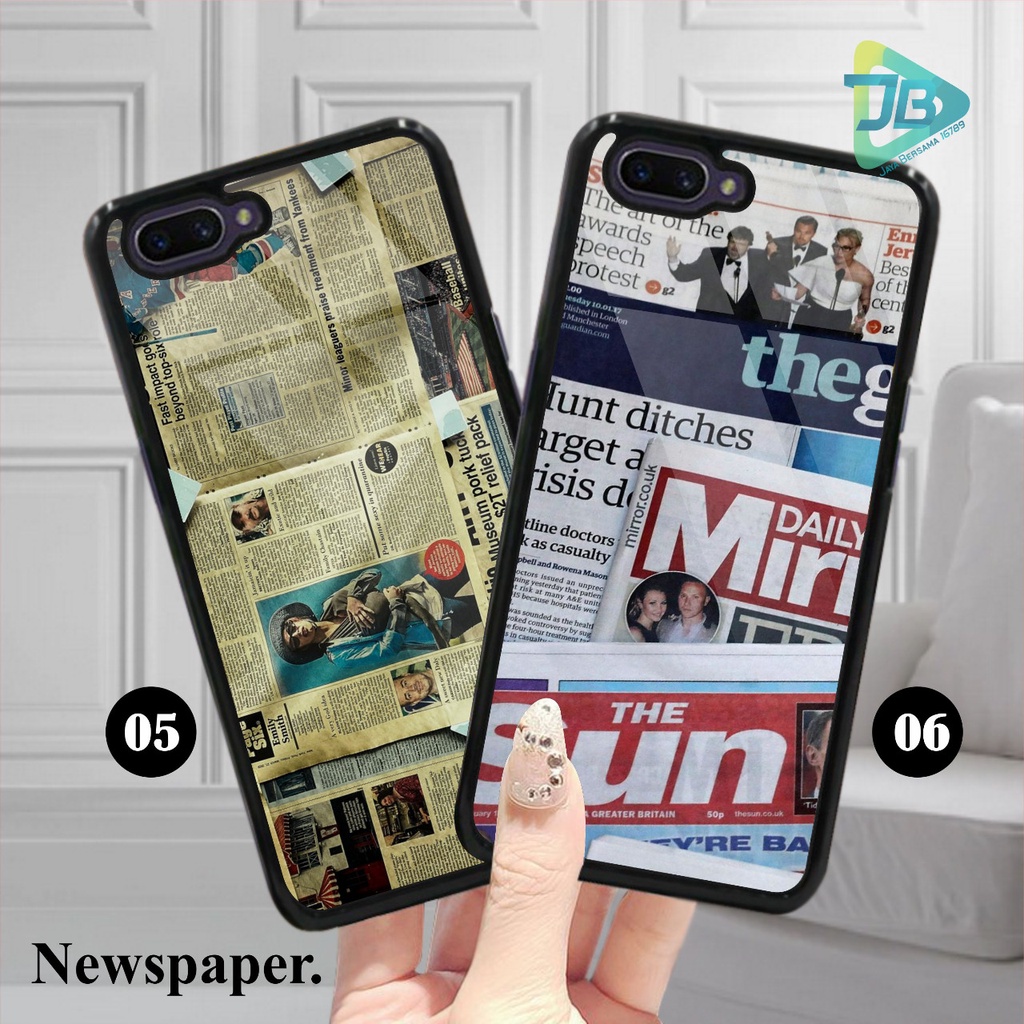 HARDCASE 2D GLOSSY NEWSPAPER OPPO VIVO XIAOMI SAMSUNG REALME IPHONE ALL TYPE JB4707