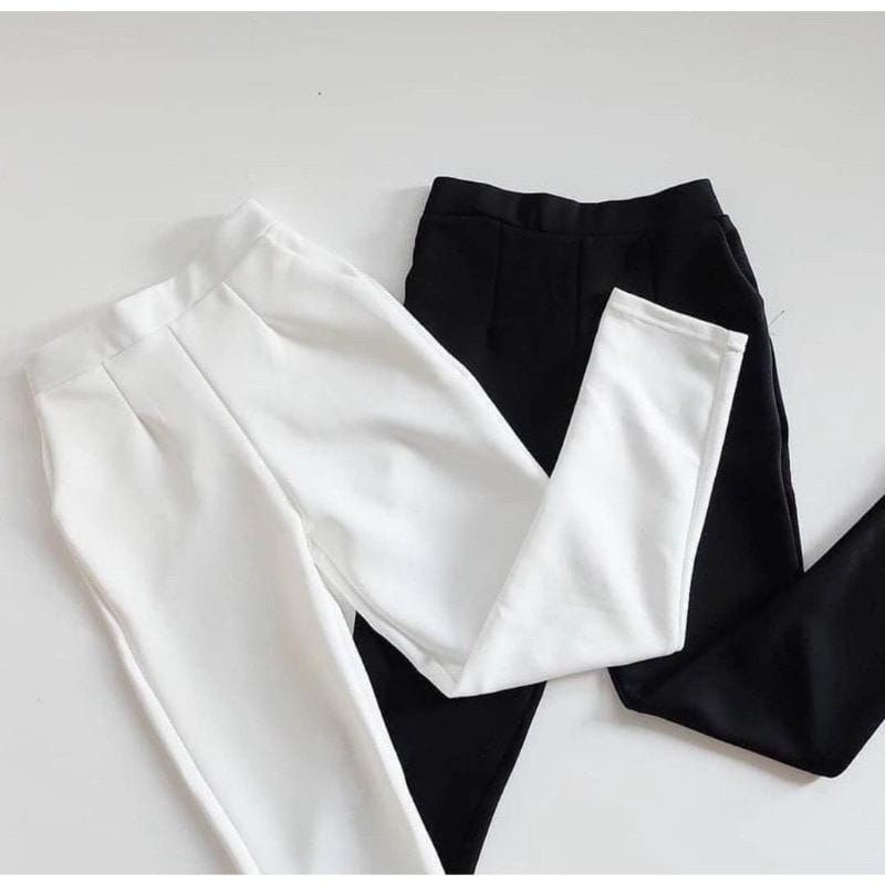 Celana Basic Scuba Wanita Jumbo / Momo Pants Basic Scuba Premium / Celana