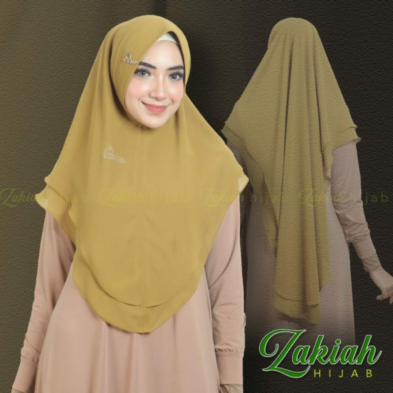 Khimar 2 layer oval Plat original zakiah hijab