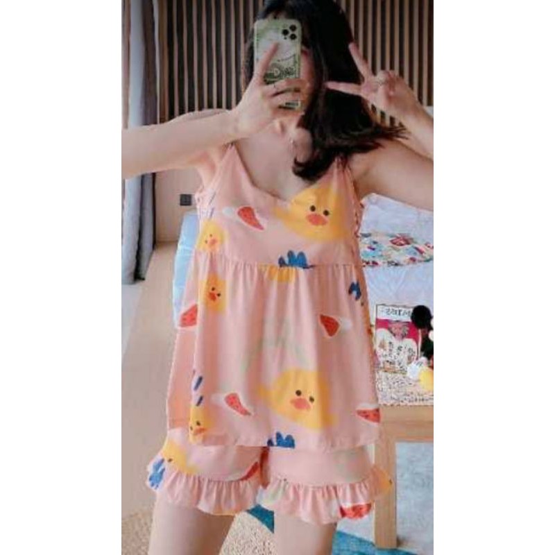Stelan Baju Tidur Kensi Tali Satu/fashion wanita/baju tidur murah C O1-05