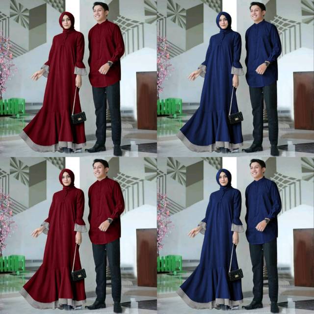 Couple gamis koko baju couple cewek cowok busana muslim couple