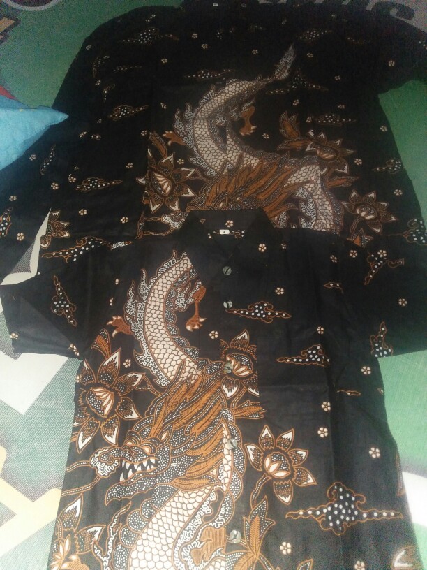 [cod]baju Batik Atasan Ayah Dan Anak Laki -batik Couple Keluarga Motif Nogo Gedi