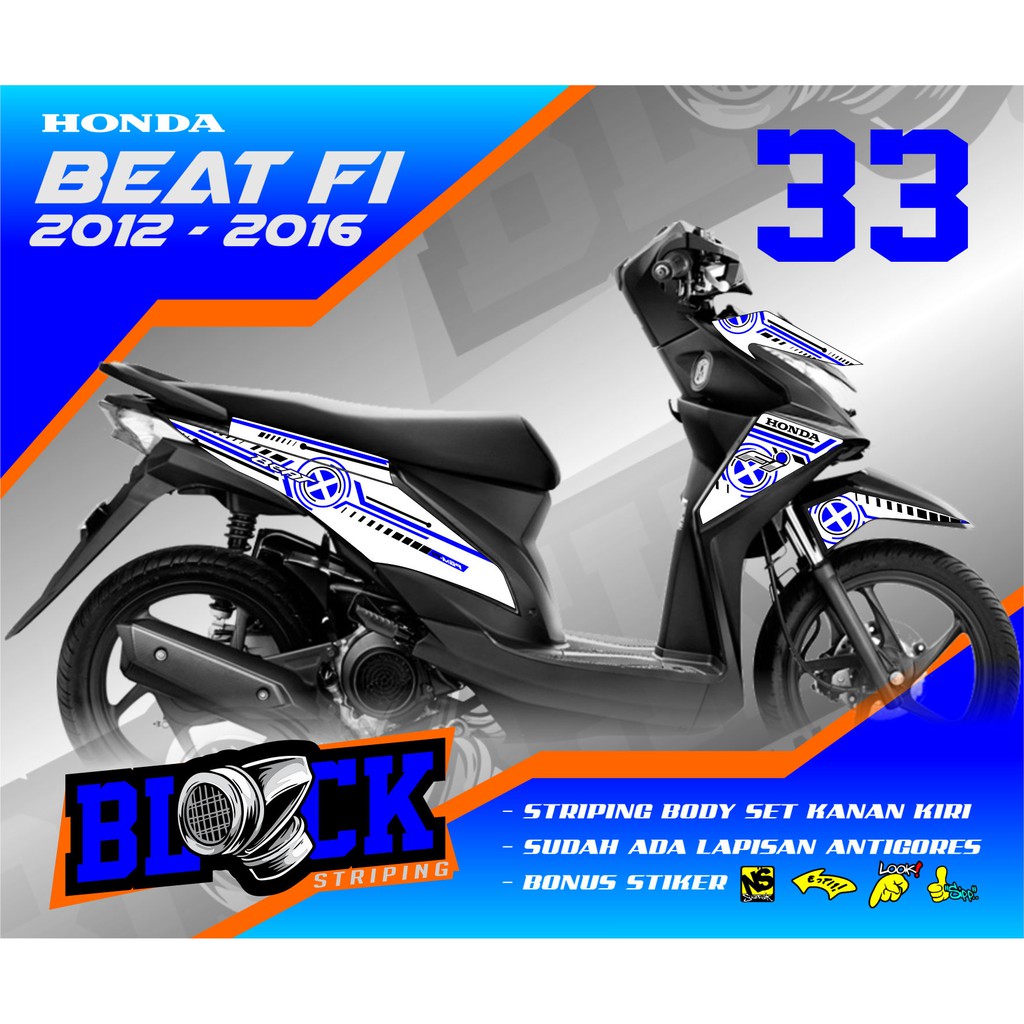 Sticker Striping Beat Fi - Striping Honda Beat Fi - Sticker Motor - Aksesoris Motor - For Honda Beat