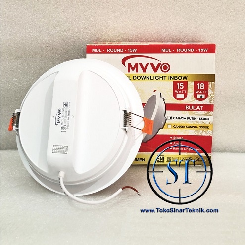 MYVO Panel LED Lighting 18W / Lampu Panel Downlight 18 Watt Ceiling Light Bolham Inbow Sorot Plafon Rumah Tipis Slim Hemat Energi Listrik