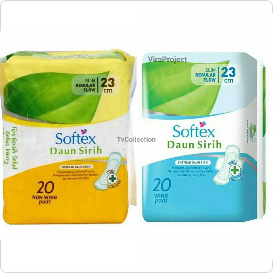 SOFTEX DAUN SIRIH SLIM REGULAR FLOW 23 CM ISI 20PCS 20 PCS