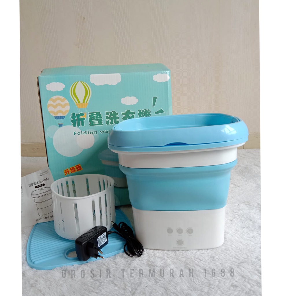 MESIN CUCI PORTABLE MESIN CUCI LIPAT MINI FOLDING WASHING MACHINE KAPASITAS 2,0kg