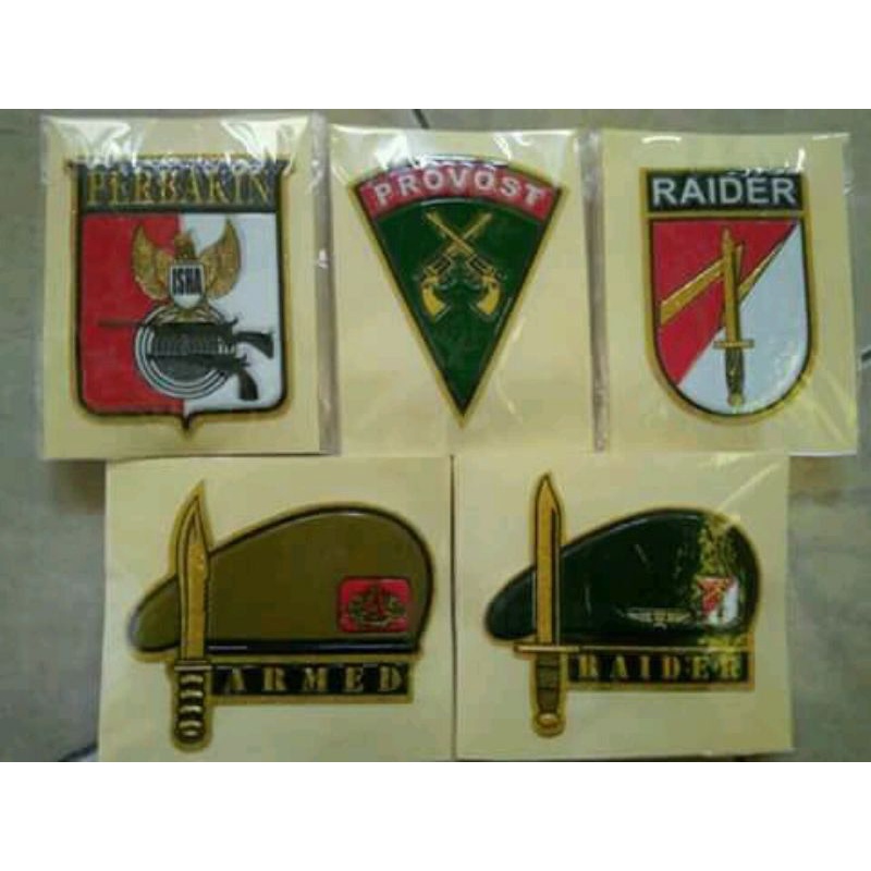 stiker army termurah dan terlengkap bahan bagus dan timbul.