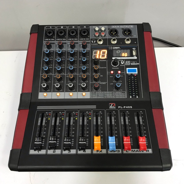 Power Mixer Pasline 4 Channel Mono PASLINE PL P40S PL P 40S USB 2x250 Watt Original