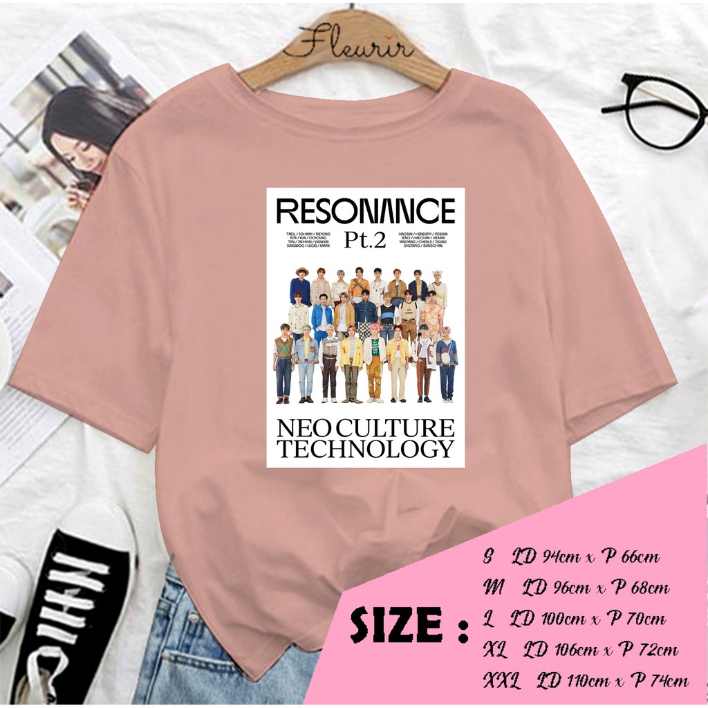 FLEURIR - NCT ALL RESONANCE PART 2 KAOS OVERSIZE KATUN KAOS WANITA DEWASA TUMBLR TEE UNISEX JUMBO