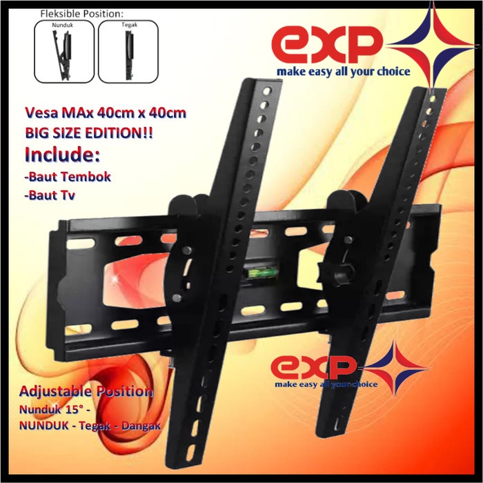 Bracket TV KHUSUS REALME 42&quot; s/d 55&quot; waterpass GARANSI 100% COCOK!