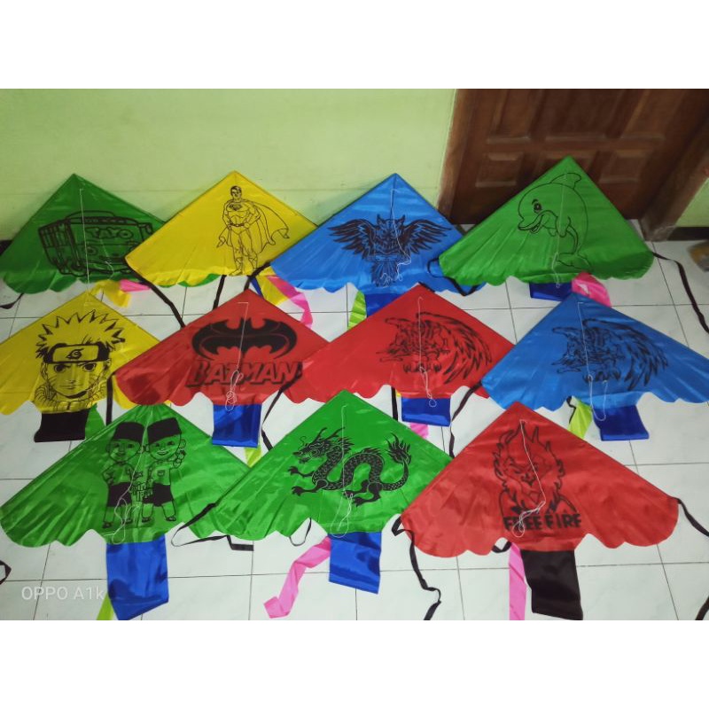 Layangan Kain Lipat / Grosir & Ecer Layang Layang Kain Sablon Termurah